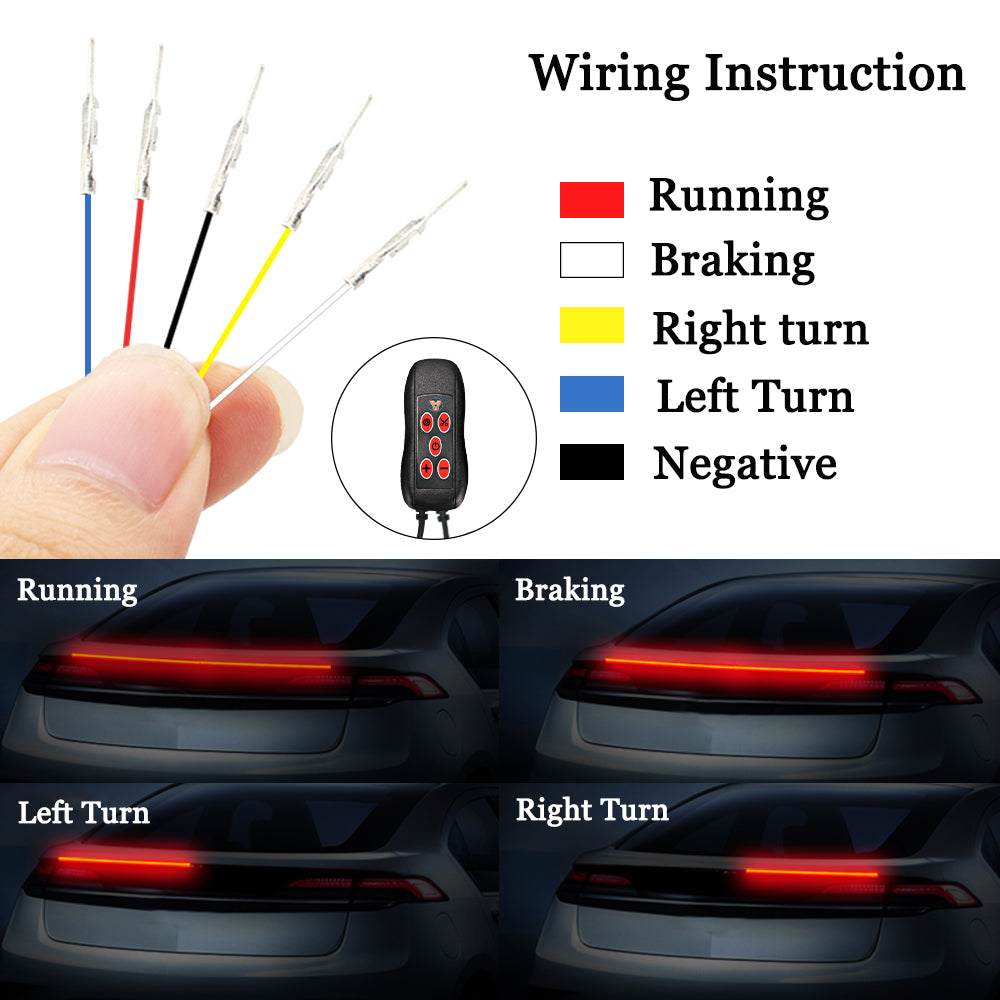 Universal Trunk Spoiler LED Strip - Brake Tail Turn Light - Car Rear Light Harmalap Trading
