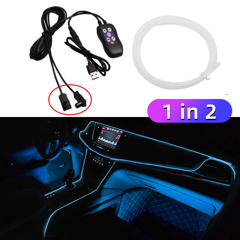 Car LED Atmosphere Lamp USB - Colorful Neon Light - Center Console Decoration Harmalap Trading