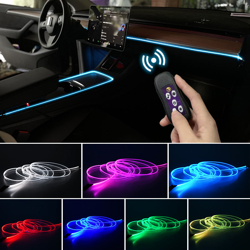 Car LED Atmosphere Lamp USB - Colorful Neon Light - Center Console Decoration Harmalap Trading