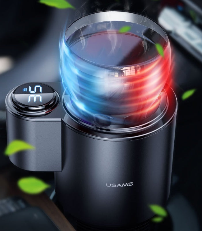 Smart Car Heating Cooling Cup - Digital Display - USAMS US-ZB160 Harmalap Trading