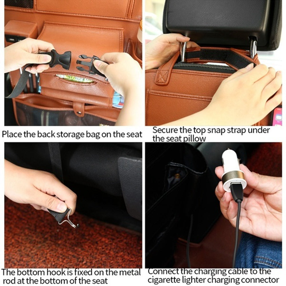 Car Backrest Storage Bag - Seat Organizer - Multifunctional Storage Harmalap Trading