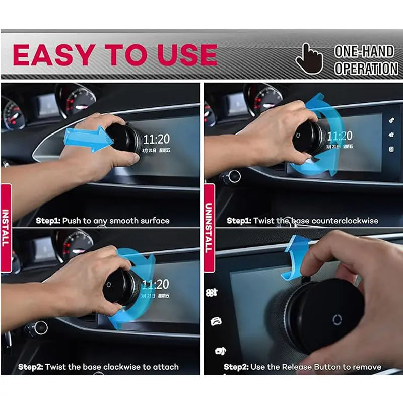 Premium Magnetic Car Phone Holder 360° - MagSafe Compatible UAE Harmalap Trading