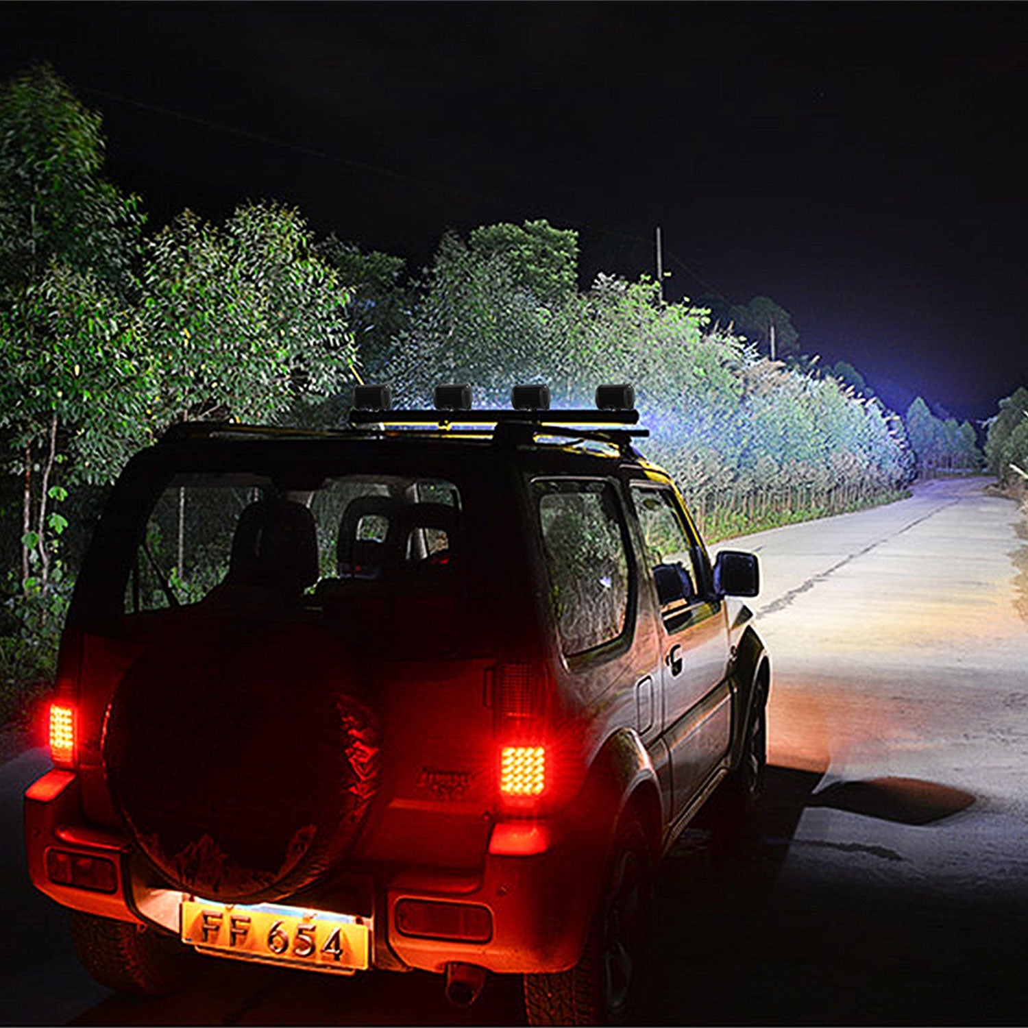 4" LED Spot Light 18W - 4-Pack Cube Pods - Dual Row Waterproof - Offroad Harmalap Trading