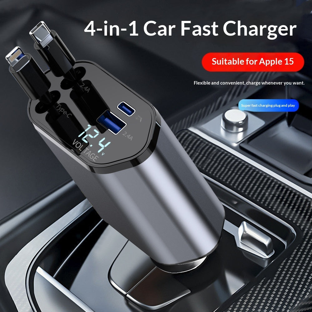 4-in-1 Car Charger Super Fast Charging CJ Dropshipping