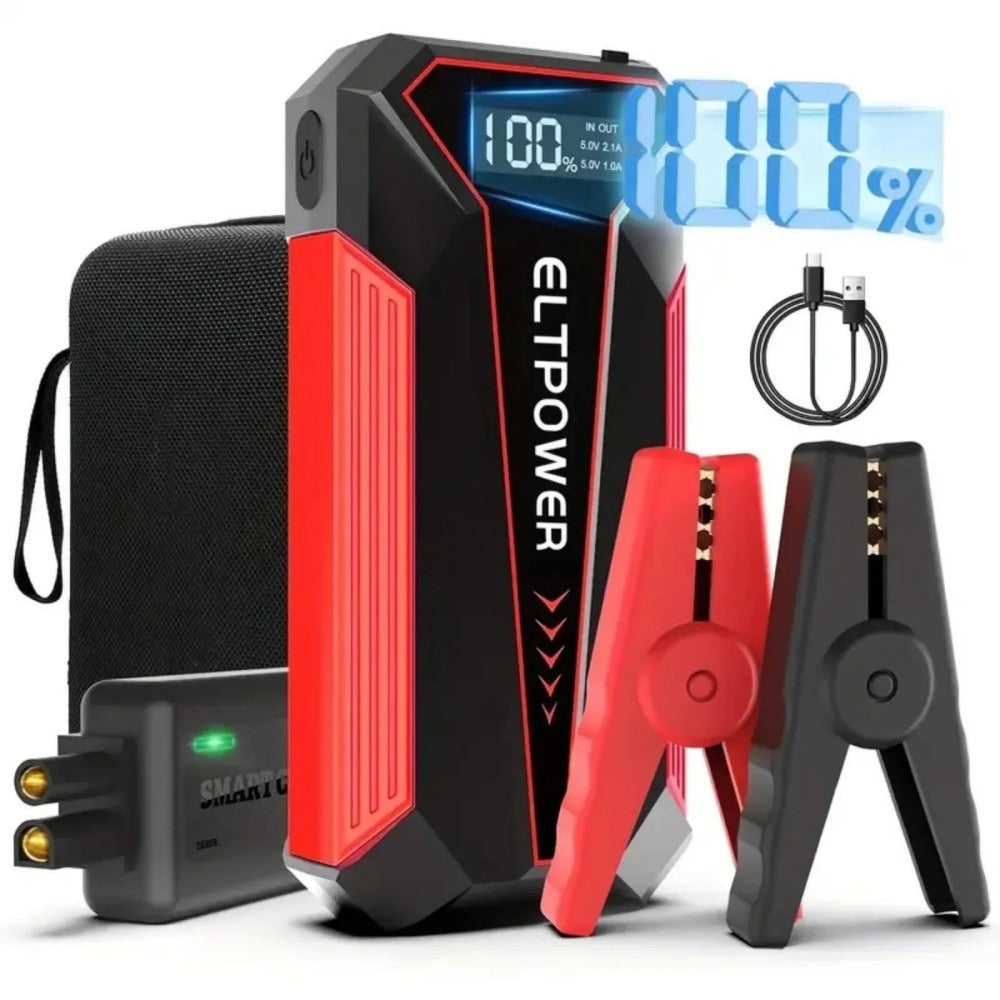Car Jump Starter 20000mAh - Dual USB Fast Charging - LED Light - Power Bank Harmalap Trading