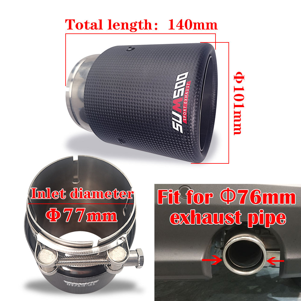 Carbon Fiber Exhaust Tip UAE - Premium Muffler Pipe - Performance Harmalap Trading