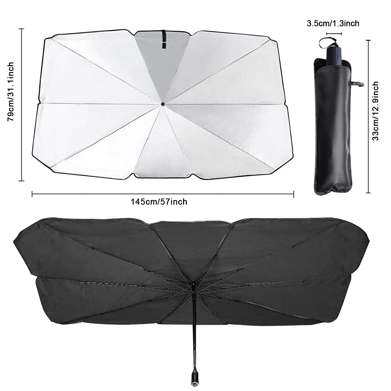 Car Window Sunshade - Foldable UV Umbrella - Windshield Cover - Sun Visor Harmalap Trading