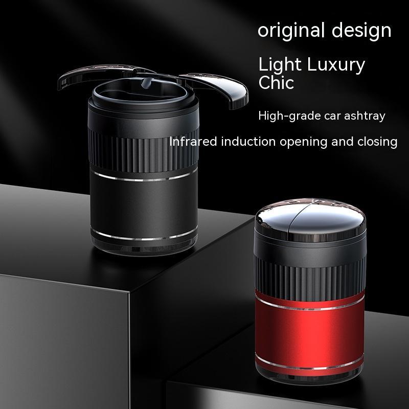 Car Automatic Sensing Touch Infrared Smoking Metal Smart Ashtray With Lid CJ Dropshipping