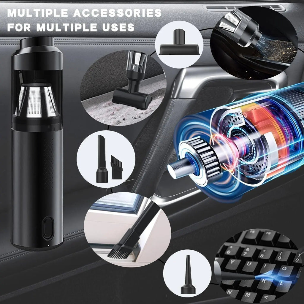 Car Vacuum Cleaner 4-in-1 Cordless - 15000Pa Suction - Type-C Fast Charging Harmalap Trading
