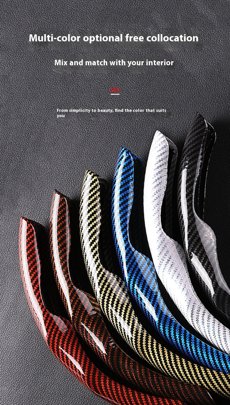 Car Carbon Fiber Pattern Glossy Car Steering Wheel Cover CJ Dropshipping