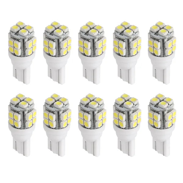 T10 LED Bulbs 12V - 10-Pack - Interior Dome Map License Plate Lights Harmalap Trading