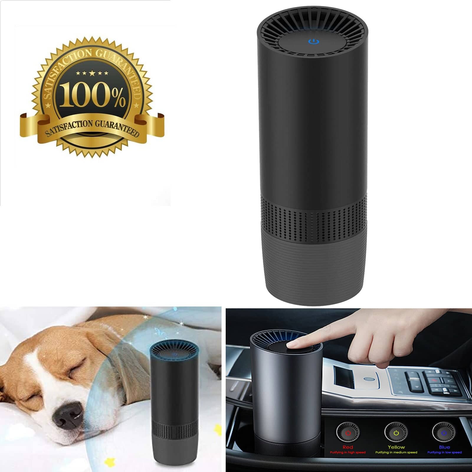 Car Air Purifier HEPA Filter - Removes Odor Dust Mold - Car & Home Use Harmalap Trading