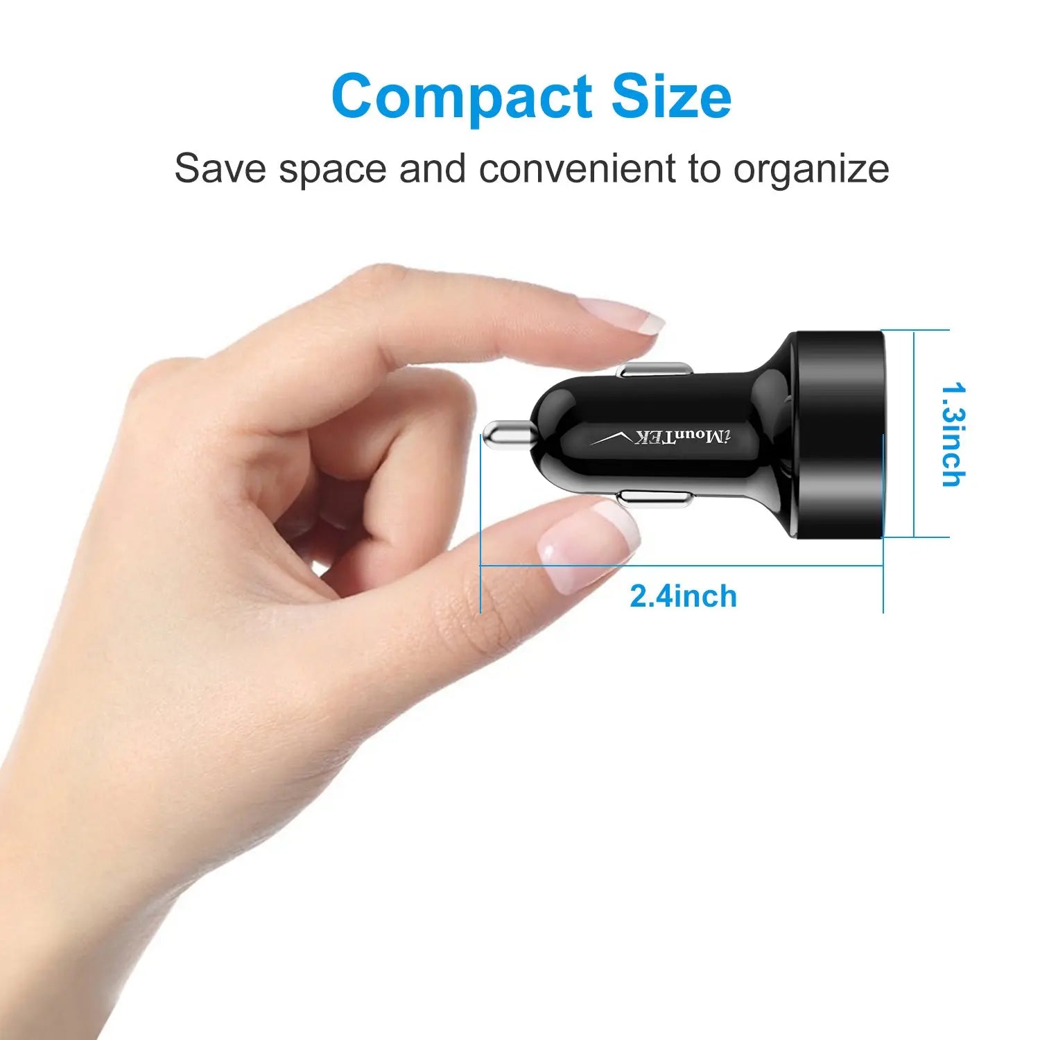 Dual USB Car Charger 15W - Fast Charging - LED Display - Aluminum Alloy Harmalap Trading