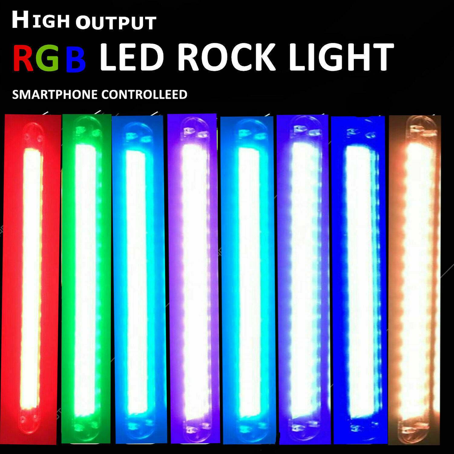 RGB Car Underglow LED Kit UAE - 6pc Neon Strip Lights - Music Sync Harmalap Trading