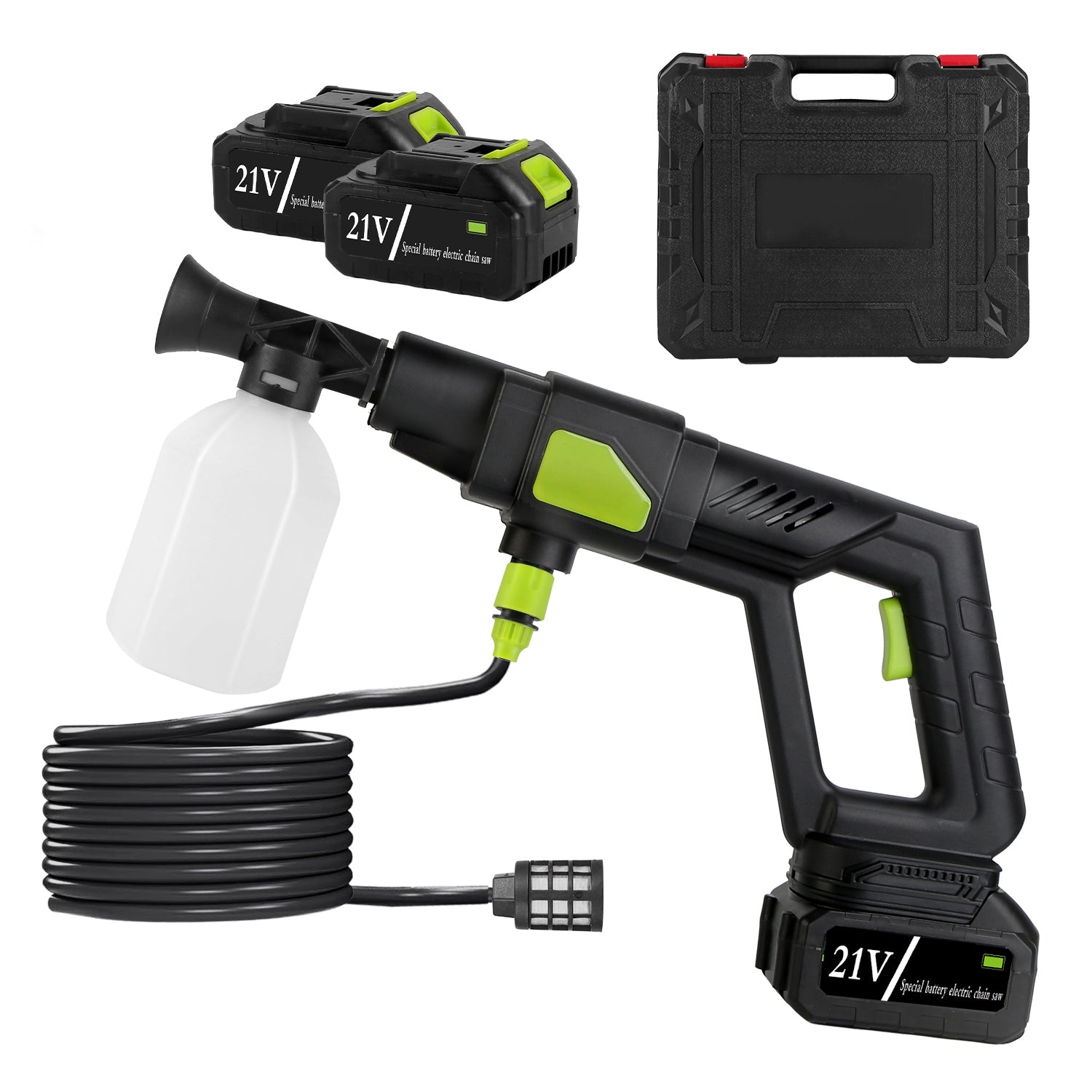 Cordless Pressure Washer 435PSI - Portable Car Washer - 6-in-1 Nozzle Harmalap Trading