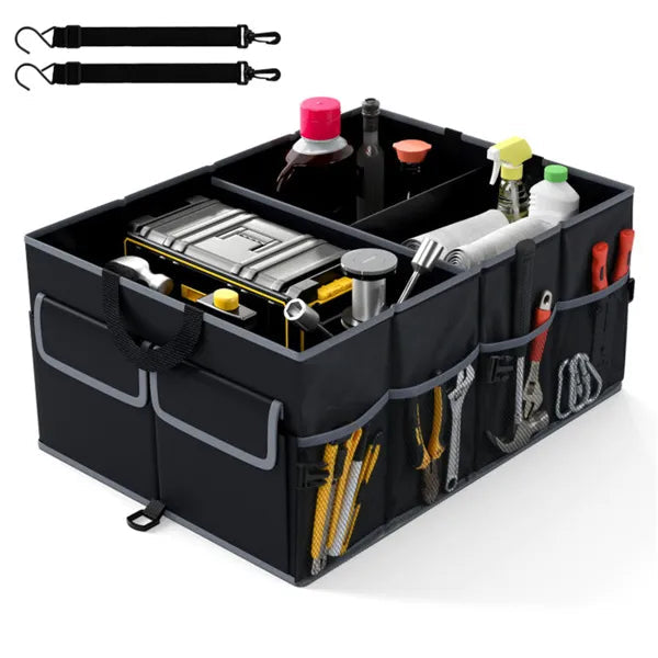 Car Trunk Organizer 13 Gallon - 3 Compartments - 600D Oxford Fabric - Non-Slip Harmalap Trading