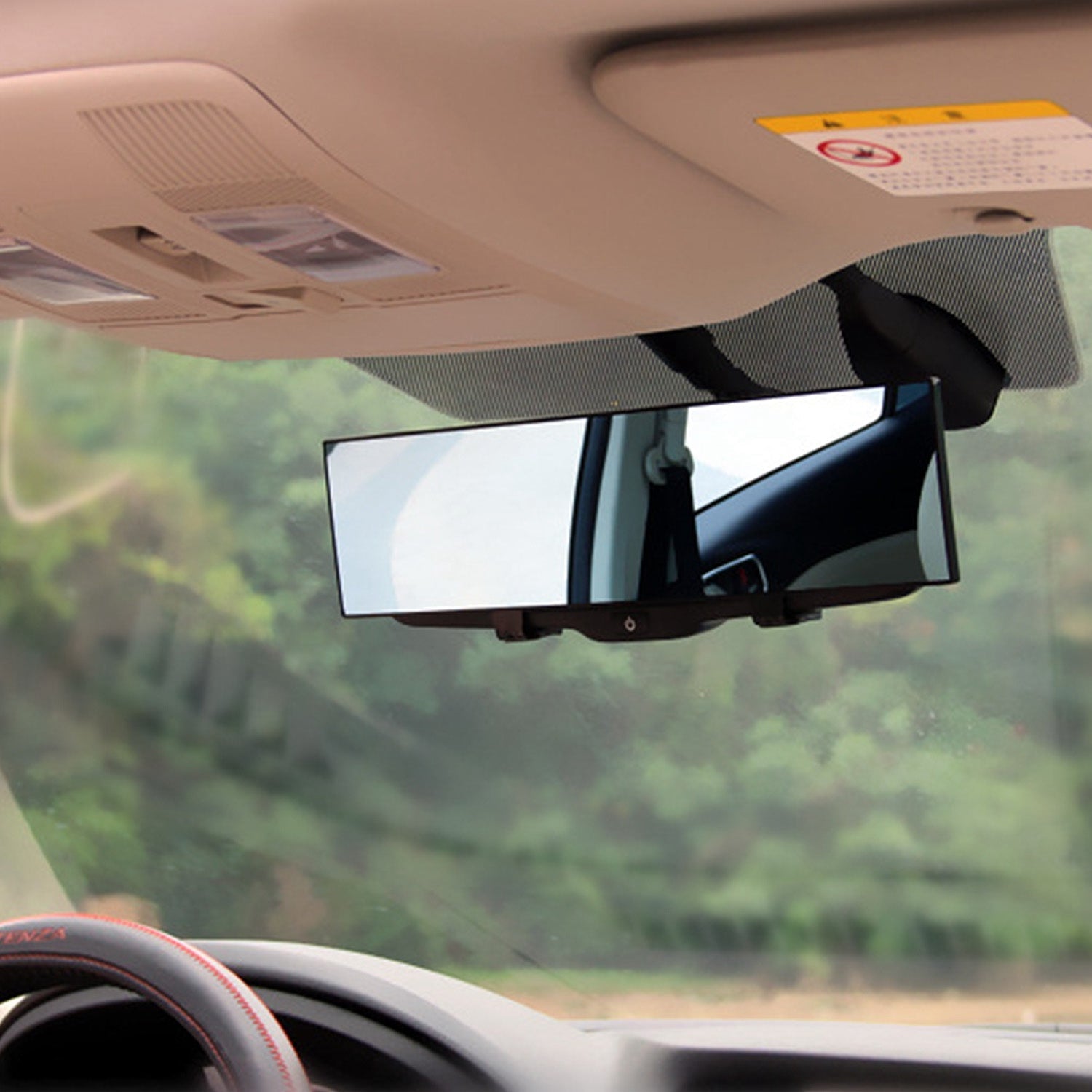 Car Rearview Mirror 11.4" - Panoramic Clip-On - Anti-Glare - Wide Angle Harmalap Trading