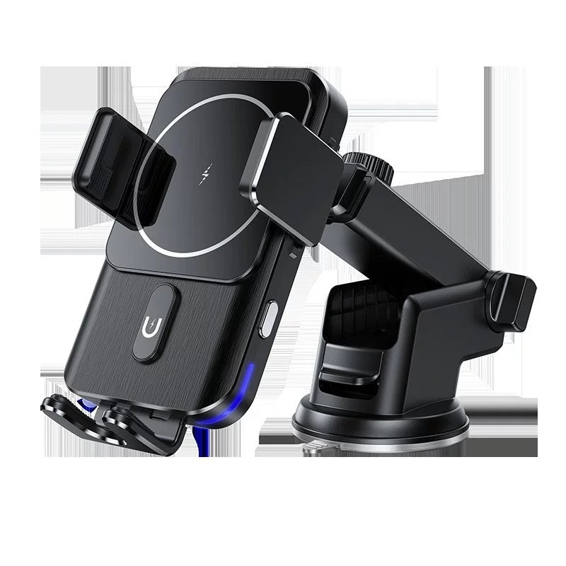 Car Wireless Charger Phone Holder - 15W Fast Charging - Auto Clamp Mount Harmalap Trading
