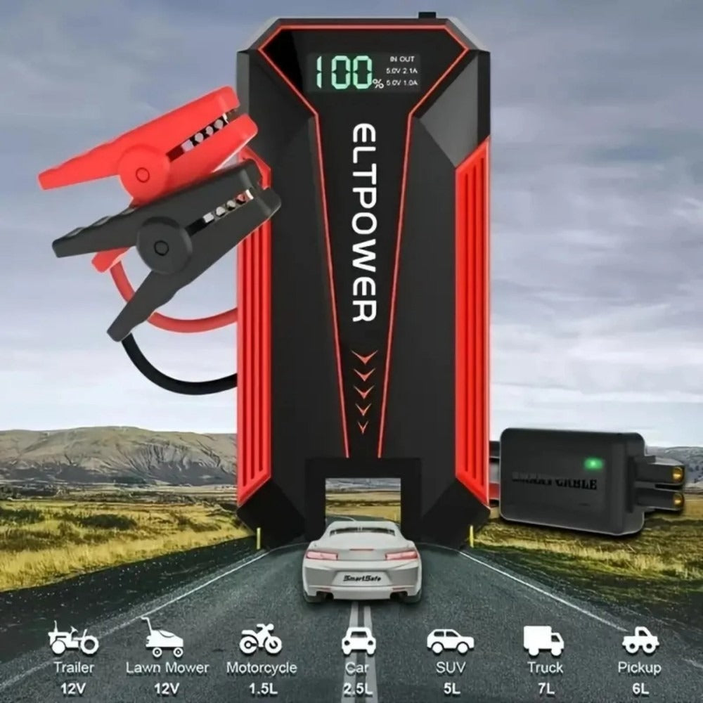 Car Jump Starter 20000mAh - Dual USB Fast Charging - LED Light - Power Bank Harmalap Trading