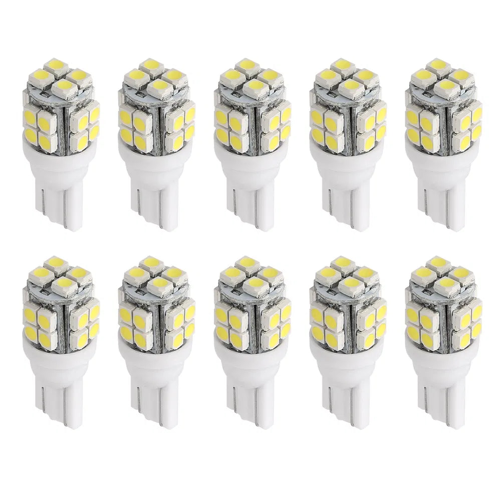 T10 LED Bulbs 12V - 10-Pack - Interior Dome Map License Plate Lights Harmalap Trading