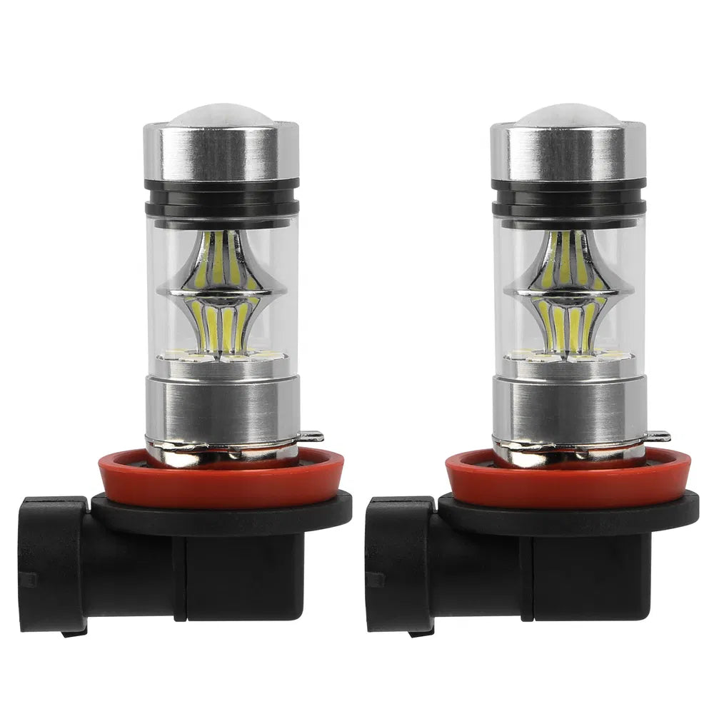 H8/H9/H11 LED Fog Lights 1000lm 100W - 6000K White - IP65 Waterproof - 2-Pack Harmalap Trading