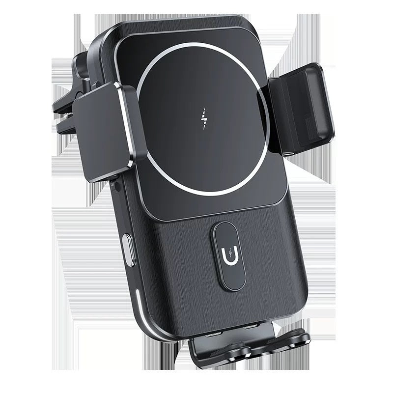 Car Wireless Charger Phone Holder - 15W Fast Charging - Auto Clamp Mount Harmalap Trading