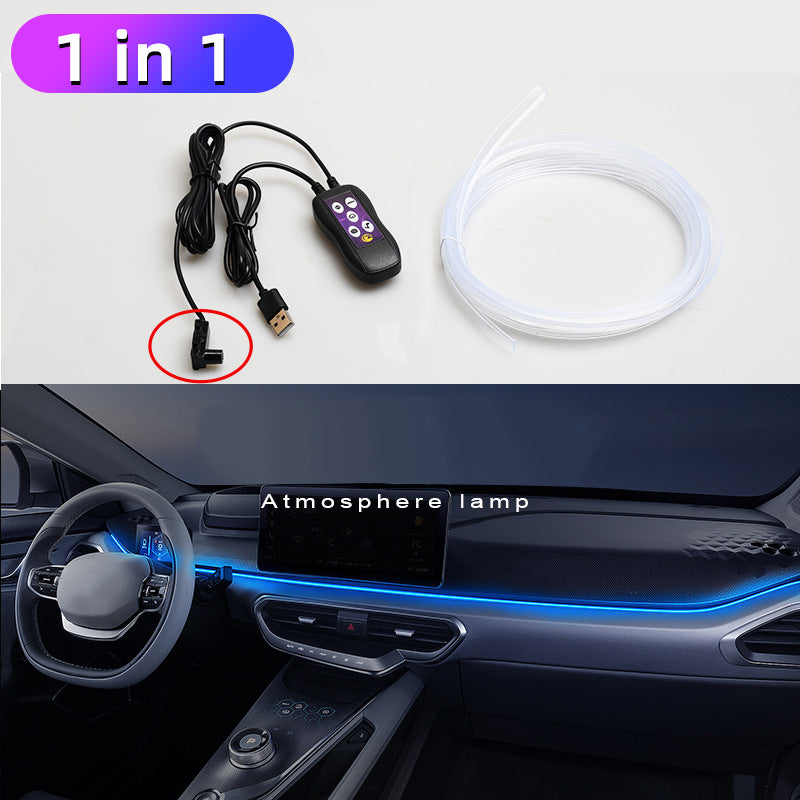 Car LED Atmosphere Lamp USB - Colorful Neon Light - Center Console Decoration Harmalap Trading