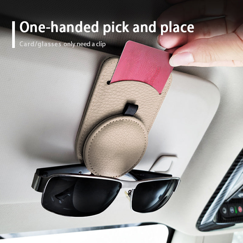 Car Glasses Holder Universal Sun Visor Eyeglasses Clip Sunglasses Case Card Holder Auto Interior Accessories CJ Dropshipping