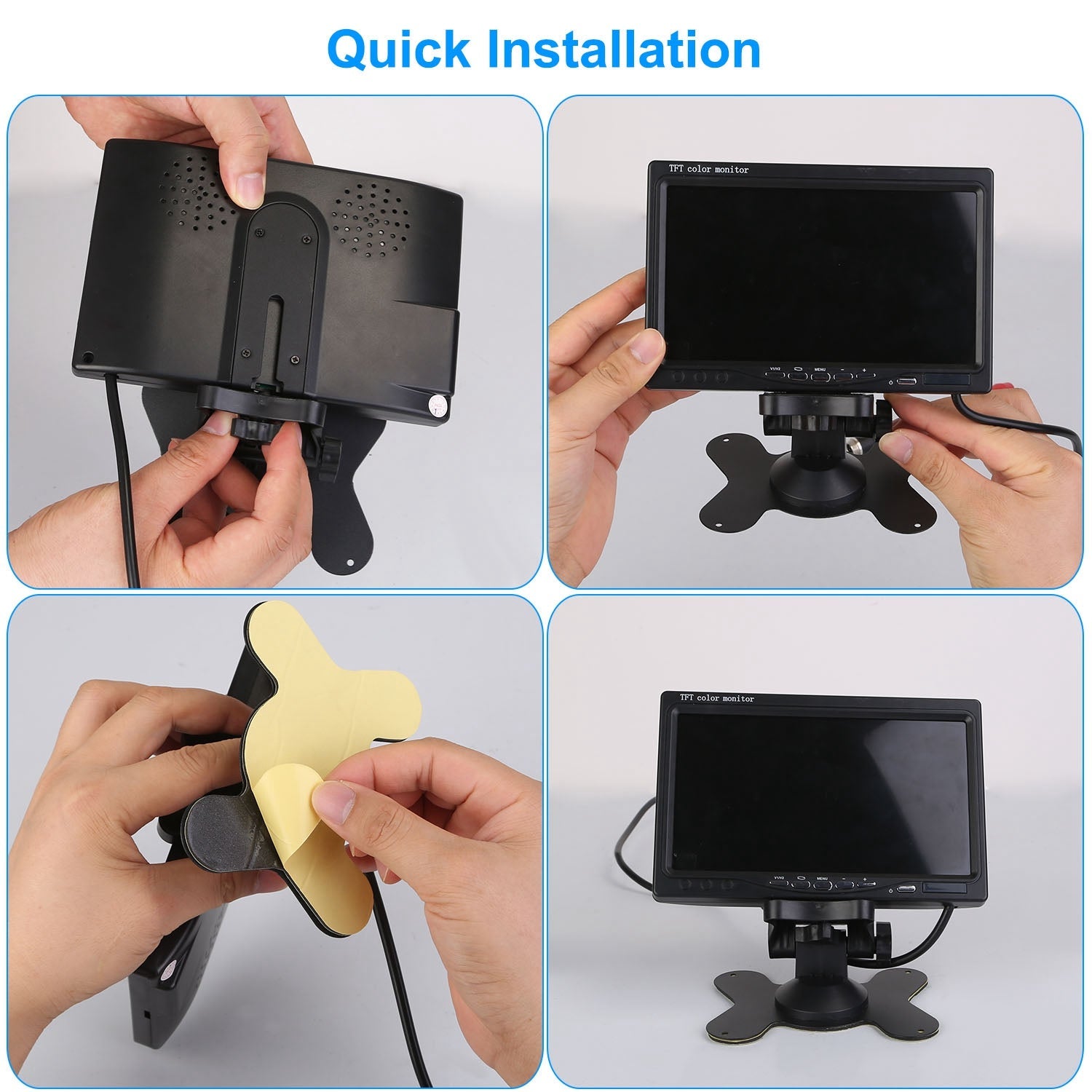 7" Backup Camera System - Rear View Monitor - IP67 Waterproof - Night Vision Harmalap Trading