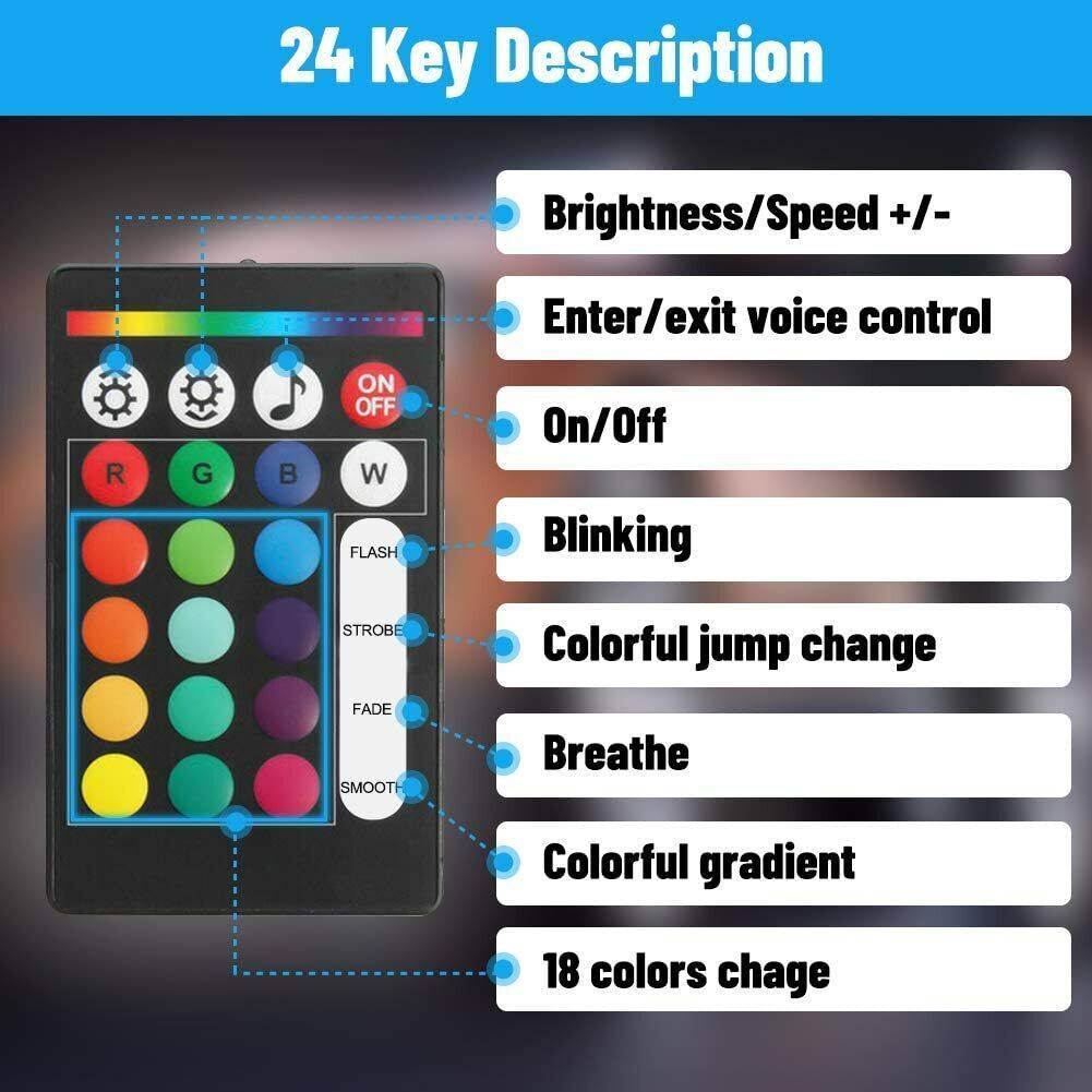 RGB Car Underglow LED Kit UAE - 6pc Neon Strip Lights - Music Sync Harmalap Trading