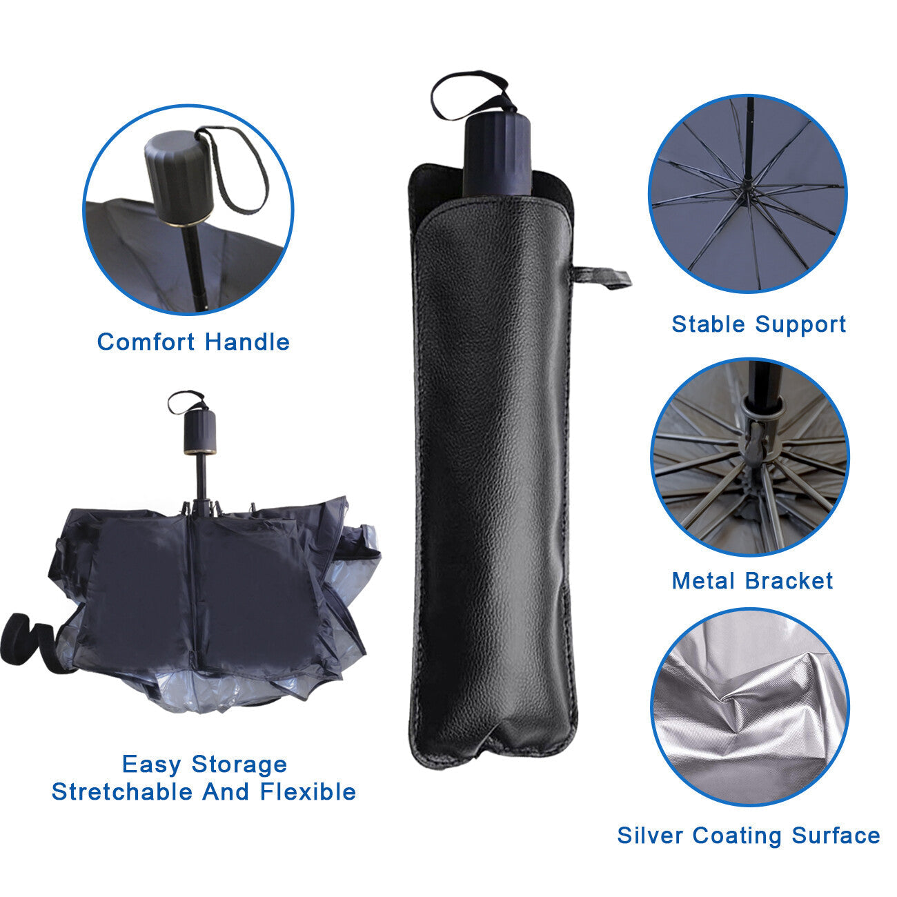 Car Window Sunshade - Foldable UV Umbrella - Windshield Cover - Sun Visor Harmalap Trading