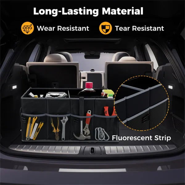Car Trunk Organizer 13 Gallon - 3 Compartments - 600D Oxford Fabric - Non-Slip Harmalap Trading