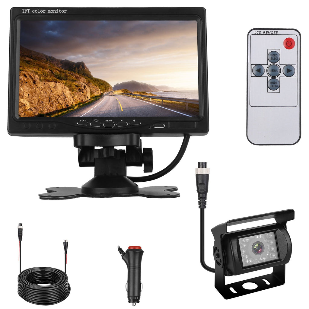 7" Backup Camera System - Rear View Monitor - IP67 Waterproof - Night Vision Harmalap Trading