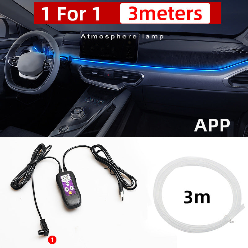 Car LED Atmosphere Lamp USB - Colorful Neon Light - Center Console Decoration Harmalap Trading