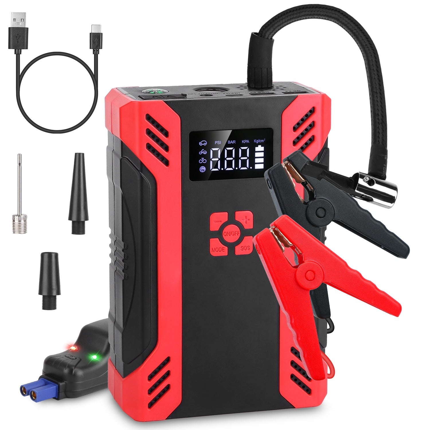 Car Jump Starter 2500A UAE - 4-in-1 Air Compressor Power Bank Harmalap Trading