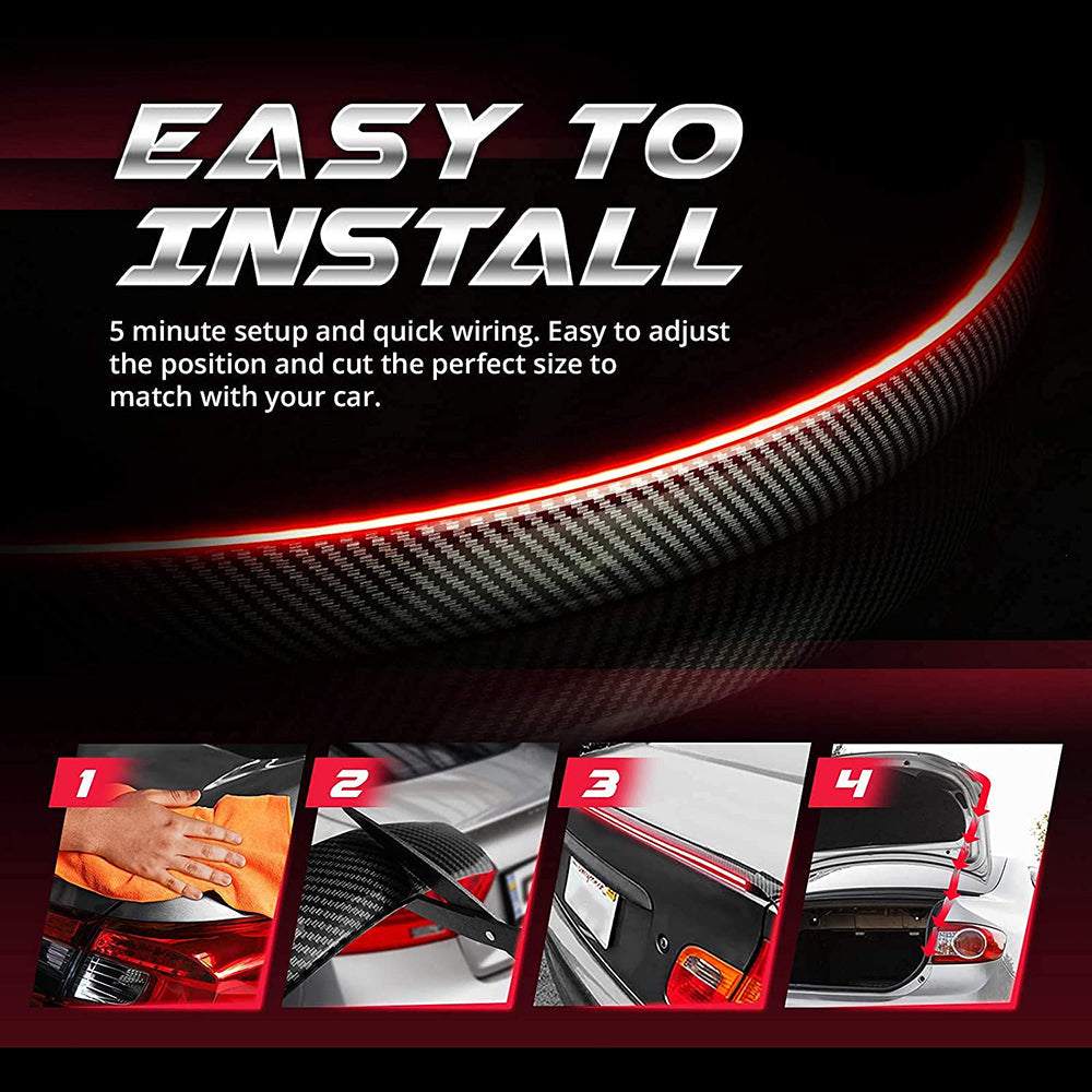 Universal Trunk Spoiler LED Strip - Brake Tail Turn Light - Car Rear Light Harmalap Trading