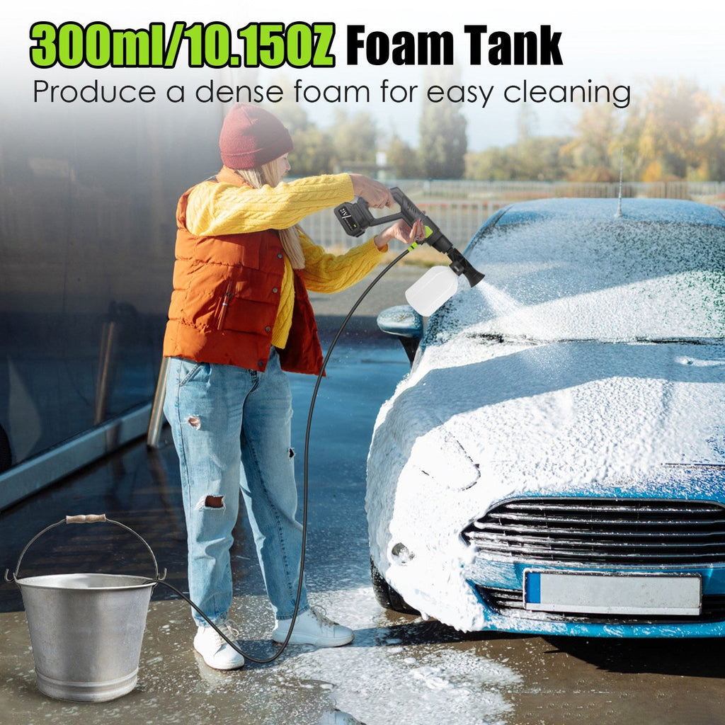 Cordless Pressure Washer 435PSI - Portable Car Washer - 6-in-1 Nozzle Harmalap Trading