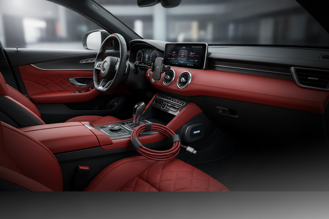 Premium Red Black Interior Large
